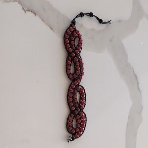 Elegant Red Beaded Bracelet